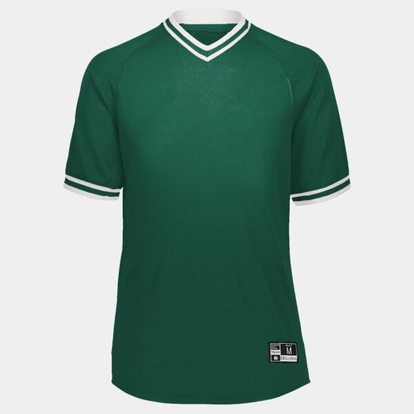 Youth Retro V-Neck Baseball Jersey Thumbnail