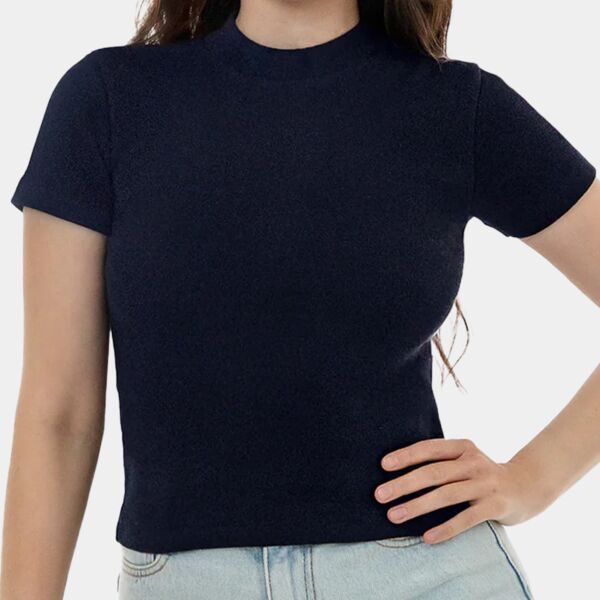 14/1 Rib Mock Neck Top Thumbnail